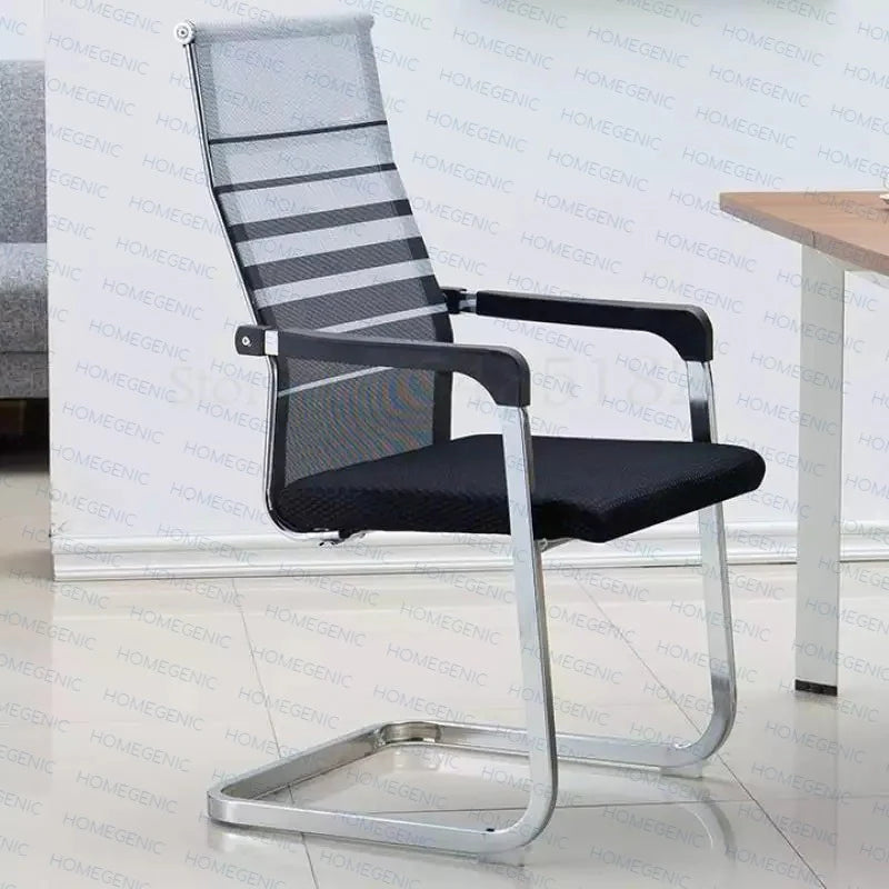 Premium Mesh Cantilever Visitor Chair – Ergonomic Office Chair with Cushioned Seat & Chrome Frame (Black)